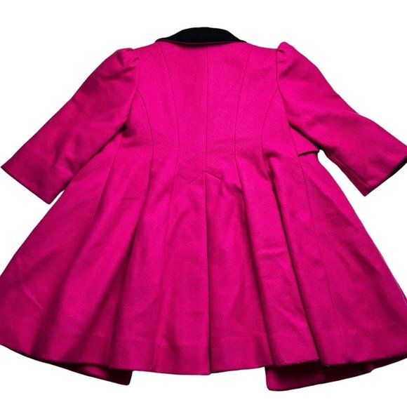 Vintage Rothschild Raspberry Pink Wool Dress Coat Size 6 Years Made in USA - Picture 8 of 9